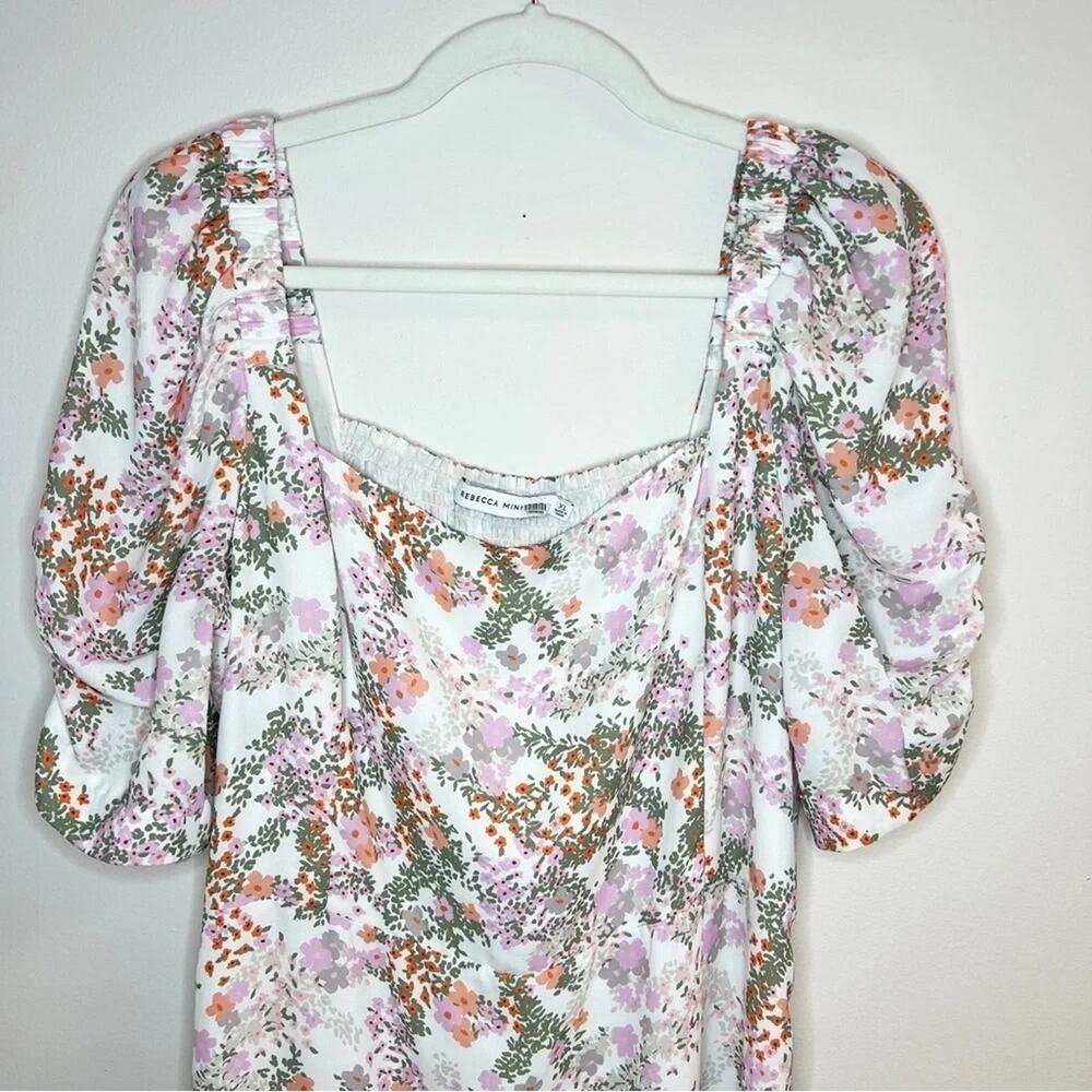 Rebecca Minkoff Floral Short Sleeve Mini Dress Size XL - Picture 6 of 11